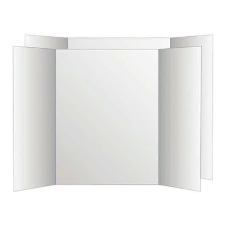 Royal Brites Royal Eco Brites Two Cool Tri-Fold Poster Board, 36" x 48", White/White, 6/Carton 26790